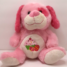 Dan Dee Pink Puppy Dog Cupcake Easter Egg Tummy 8&quot; Stuffed Animal Plush Baby Toy - £19.83 GBP