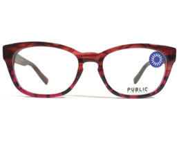 Public Eyeworks Eyeglasses Frames CONCORD-C03 Red Square Cat Eye 52-18-140 - £41.99 GBP