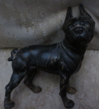 Hubley Boston Terrier Dog 10&quot; Cast Iron Heavy Doorstop Statue - $93.49
