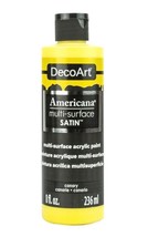 DecoArt Americana Multi-Surface Satin Acrylic Paint, Canary Yellow, 8 Fl. Oz. - $9.95