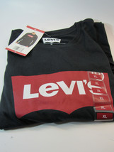 Levi Men&#39;s Classic Fit Long Sleeve Graphic Logo T-Shirt XL Black NWT - £15.65 GBP