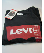 Levi Men&#39;s Classic Fit Long Sleeve Graphic Logo T-Shirt XL Black NWT - £15.79 GBP