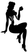 Zombie Pin-Up Girl (Ghoul) sticker VINYL DECAL Walking Dead Gothic Horror Undead - £5.69 GBP