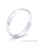 3mm Plain Dome Wedding Band in Plain Solid 925 Sterling Silver - Men&#39;s /... - $20.34 CAD+