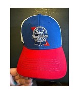 New Embroidered Pabst Blue Ribbon Beer PBR Trucker Snapback Hat Red White - $15.90