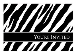 32 Zebra Print Party Invitations w/ Envelopes (8 pack x 4) All Occasion ... - $15.89