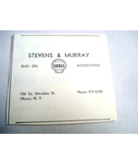 1972 Ad Steven&#39;s &amp; Murray Shell Station, 700 So. Meadow St., Ithaca, N.Y. - $12.32 CAD