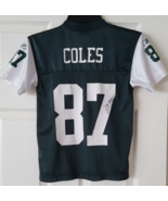 New York Jets Jersey Reebok #87 Laveranues Coles Youth Size S (8) As Is - $8.95