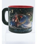 Vintage Walt Disney Mug Four Parks One World Mickey Mouse Cup Coffee - £10.19 GBP
