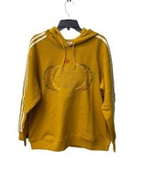 Adidas Women Yara Shahidi Pullover VELV Hoodie HF2709 Legacy Gold Size L... - $49.50