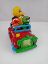 Vintage ILLCO Sesame Street Car with Big Bird, Oscar and Ernie Wind-up Car Works - £15.25 GBP