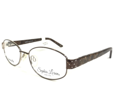 Sophia Loren Eyeglasses Frames M281 ZYLOWARE 098 Brown Round Crystals 52-16-130 - £32.71 GBP