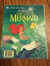 A Little Golden Book Disney&#39;s The Little Mermaid Paperback Ships N 24h - $79.08