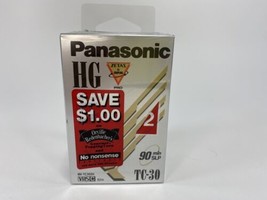 New Lot of 2 Panasonic VHS-C 90 Min TC-30 Super High Grade Camcorder Tapes - £13.75 GBP