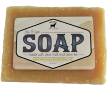 Bates Family Farm Lemongrass Essential Oils Fat and Lye Soap Goat Milk O... - $9.40