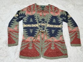 LAUREN RALPH LAUREN Cardigan Petite Southwestern Exc. Hand Knit Cotton L... - £110.53 GBP