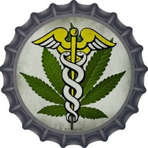 Cannabis Caduceus Novelty Metal Bottle Cap BC-1131 - $409.56 MXN