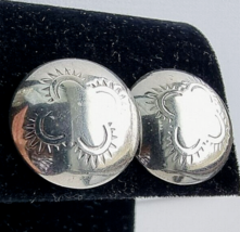Vintage Native American Navajo 925 Sterling Silver Earrings - £51.42 GBP