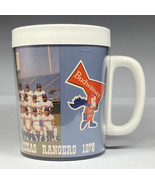 Texas Rangers Thermo Serv Plastic Coffee Cup MLB Bud Man Budweiser 1978 ... - £9.79 GBP