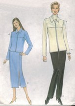 Misses Vogue Career Office Work Pantsuit Jacket Skirt Pants Sew Pattern 20-24 - £9.43 GBP