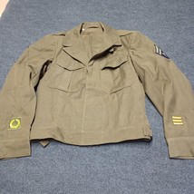 Vintage WW2 Ike Jacket Adult 36R Airmen Technician Named Rare Patched - $163.24