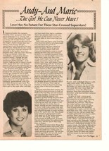 Andy Gibb Marie Osmond teen magazine pinup clipping girl he could not have - £1.19 GBP