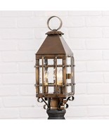 Barn Outdoor Post Light in Solid Weathered Brass - £302.77 GBP