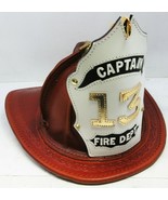 High Eagle Leather Natural Fire Helmet Custom &quot;Captain 13&quot; - £954.03 GBP