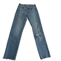 Levi&#39;s Wedgie Jeans Womens 24 Raw Hem Ankle High Rise Button Fly Premium... - $28.70