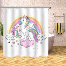 Rainbow Little Pony Waterproof ShowerCurtain Polyester Bathroom Decor Curtain70&quot; - £13.42 GBP+
