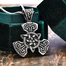 Irish Celtic Triquetra Trinity Knot Pendant Necklace Men&#39;s Women&#39;s Jewelry Gift - £9.46 GBP
