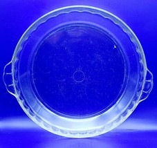 Vintage PYREX #229 Scalloped Crimp Edge Clear Glass Pie Plate Dish 9.5&quot; USA - £16.07 GBP