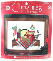 Christmas Traditions Shelf Cross Stitch Kit 9 x 12" Designs for the Needle #1962 - $12.59
