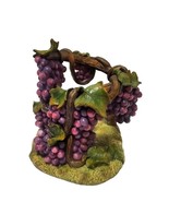 Wine Bottle Holder Caddy Purple Grapes Leaves Vineyard Decorative - £21.32 GBP
