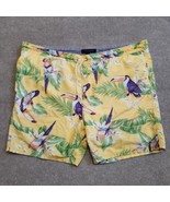 Tommy Hilfiger Trunks Mens XL Yellow Hawaiian Toucan Elastic Waist Swim ... - £15.54 GBP