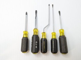 Lot of 5 Klein Tools Screw Drivers Screwdrivers 605-4b 601-6 681-6 600-4 + Other - $24.75