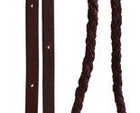 Horse Western Braided Brown Argentine Leather Knotted Grip Barrel Reins - $36.99