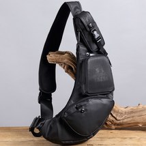 Men Nylon Sling Rucksack Backpack Messenger Chest Bag Half Moon Travel Assault M - £38.28 GBP