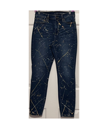 NY&amp;C Junior&#39;s High-Waist Super Skinny Ankle Splattered Yellow White Jean... - $23.38