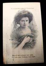 Antique Postcard Happy Christmas ALPHA Series Alfred Stiebel Londan Germ... - $14.99