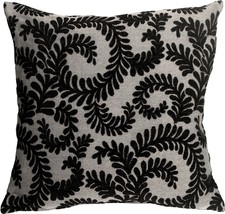 Brackendale Ferns Black Throw Pillow, with Polyfill Insert - £48.32 GBP