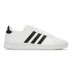 Adidas Woman&#39;s Grand Court Sneakers White/Black Stripes Brand New Size 9 - £54.89 GBP