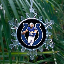 Indianapolis Colts Andrew Luck Snowflake Blinkng Holiday Christmas Tree ... - $16.31