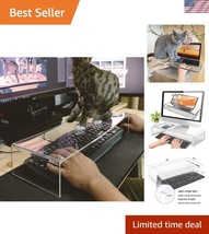 Versatile 2-in-1 Keyboard Protector &amp; Monitor Stand for Pet-Friendly Wor... - $77.99