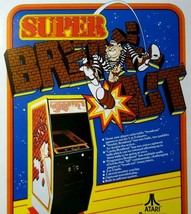 Super Breakout Arcade Flyer Original Game Promo 1978 Vintage Retro Artwork - £21.18 GBP
