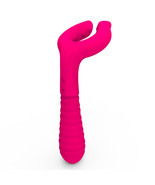 Couple resonance ring double-headed stimulation vibration massage stick - $57.20