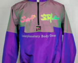 Vintage Surf Style Mens Iridescent Purple Hooded Windbreaker Jacket OSFA - $39.60