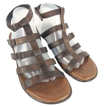 BORN Handcrafted Rue Brown Leather Gladiator Strappy Sandals, Women&#39;s 9 W61420 - £26.68 GBP