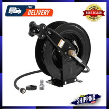High Pressure Washer Hose Reel For Water/Air/Oil 3/8 X 50 FT Steel Dctable - £244.19 GBP