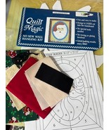 Vtg Quilt Magic No Sew Santas Face Wall Hanging Kit DIY Christmas Craft - $325.11 MXN
